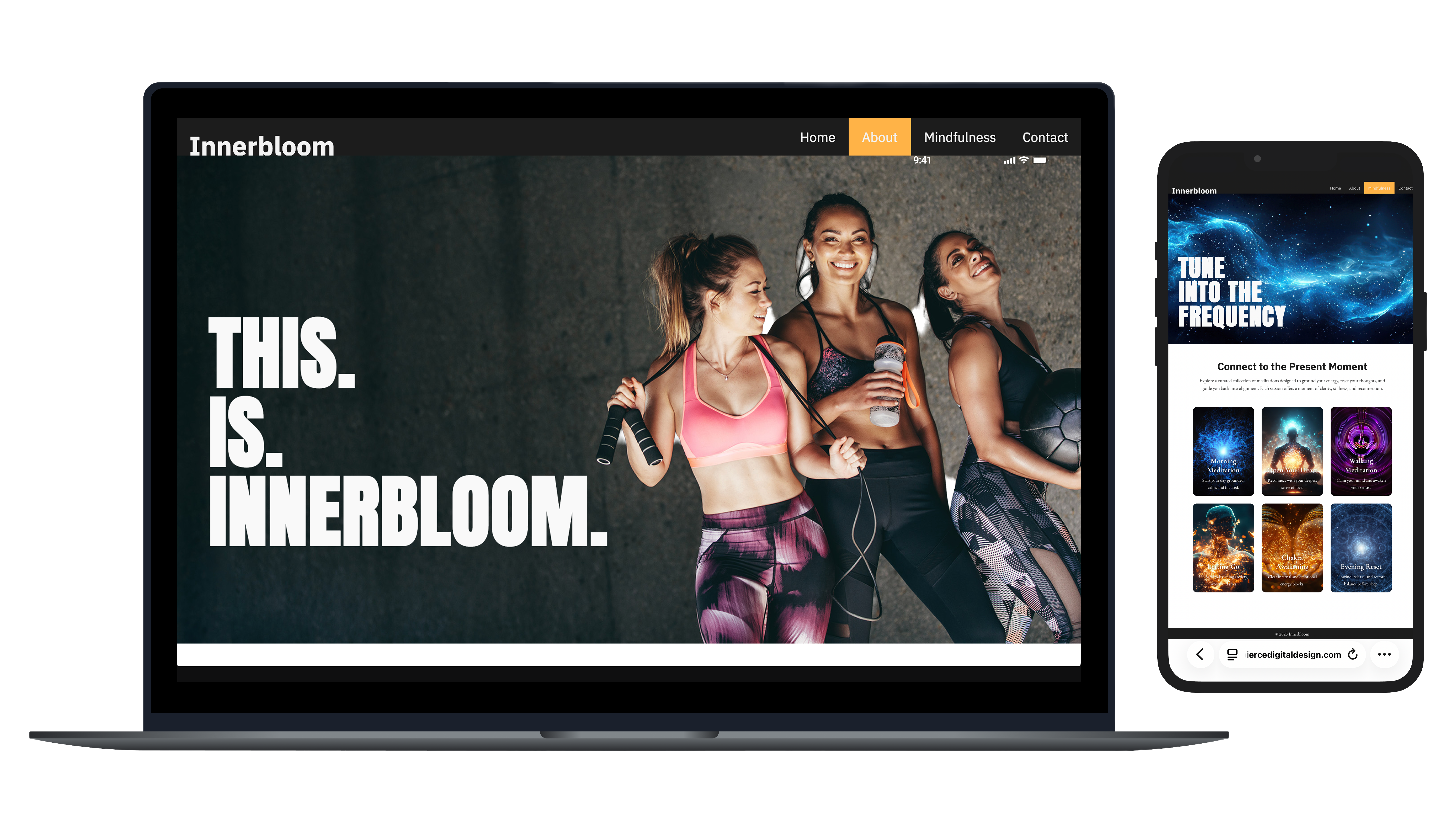 Innerbloom app mockup